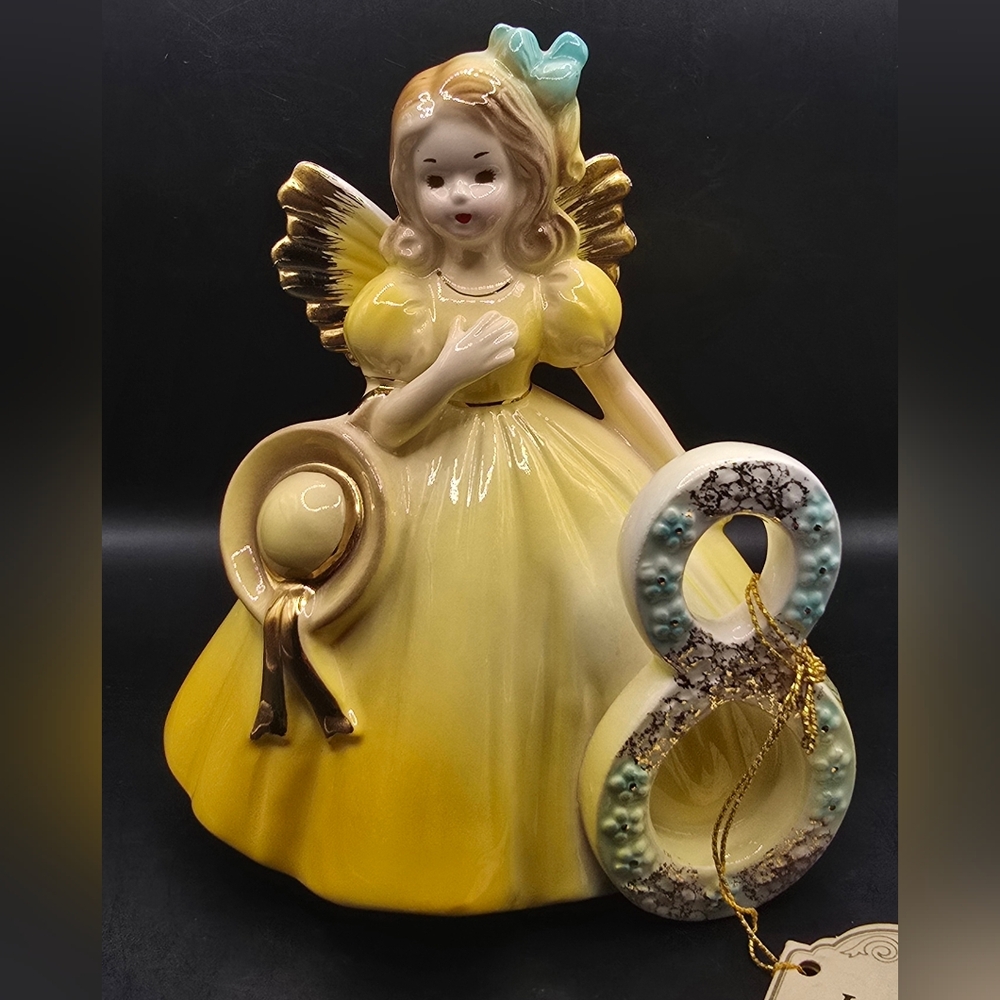 Vintage Josef Original Japan 8th Birthday Angel